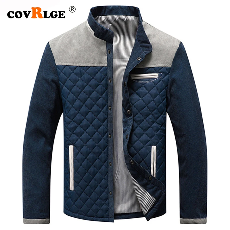 

Covrlge New Spring Autumn Bomber Casual Jacket Men Casual Slim Patchwork Windbreaker Jackets Male Outwear Zipper Coat MWJ156