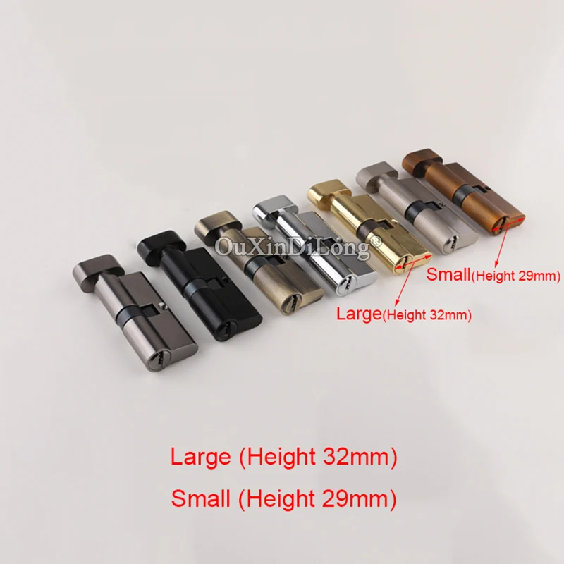  Brand New 2PCS Brass European Mortise Door Lock Cylinder Core Lock Gall Repair Parts With Keys / No