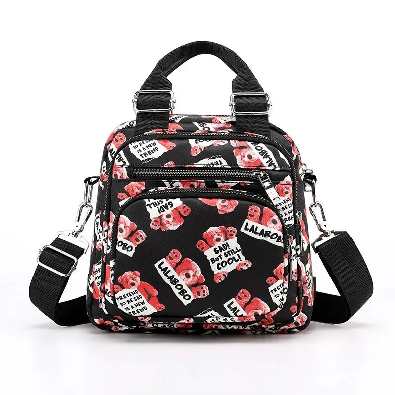 Женская сумка на плечо, водонепроницаемая нейлоновая сумка, многофункциональная Цветочная сумка с несколькими карманами, роскошные сумки, женские дизайнерские сумки Bolsa Feminina Sac - Цвет: Bear