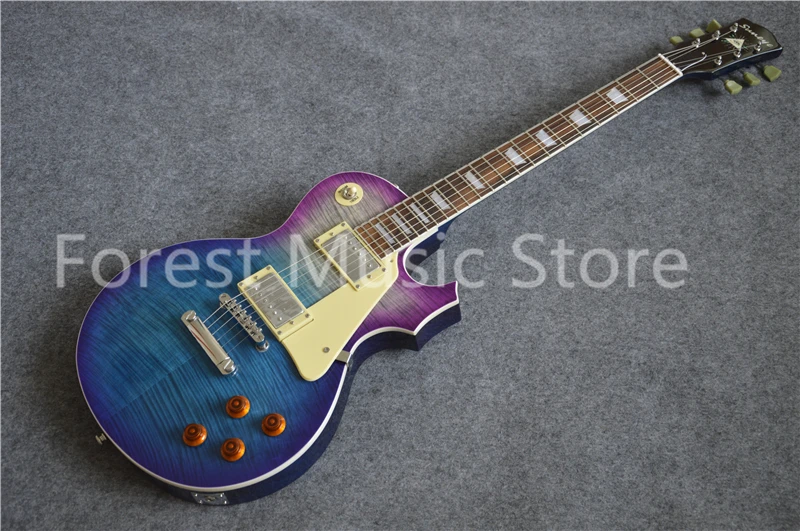 

High Quality China OEM Suneye LP Standard Style Electric Guitars In Blue and Purple Finish Left Handed Custom Available