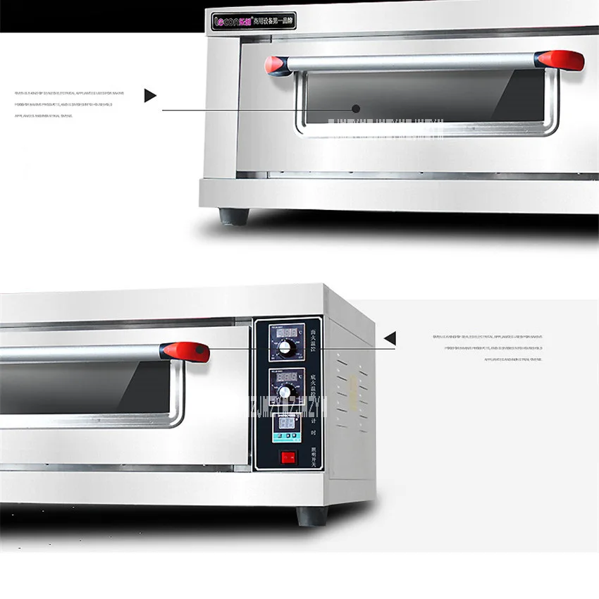 Новая цифровая печь для выпечки с контролем температуры LC-ACL-10 Коммерческая духовка для торта, хлеба, пиццы Большая Электрическая Духовка 60L 220 V 3200 W