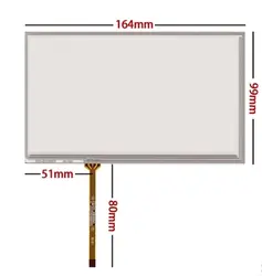 164 мм * 99 мм новый 7 дюймов 4 провода Сопротивление сенсорный экран автомобильный навигационный экран Автомобильный gps DVD сенсорный экран 164*99