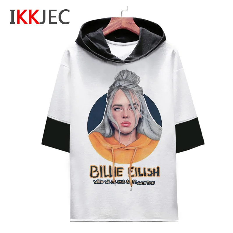 Billie eilish Футболка с принтом, забавные мужские/женские футболки, повседневные футболки, футболка с круглым вырезом, модная летняя уличная одежда в стиле хип-хоп - Цвет: 1809