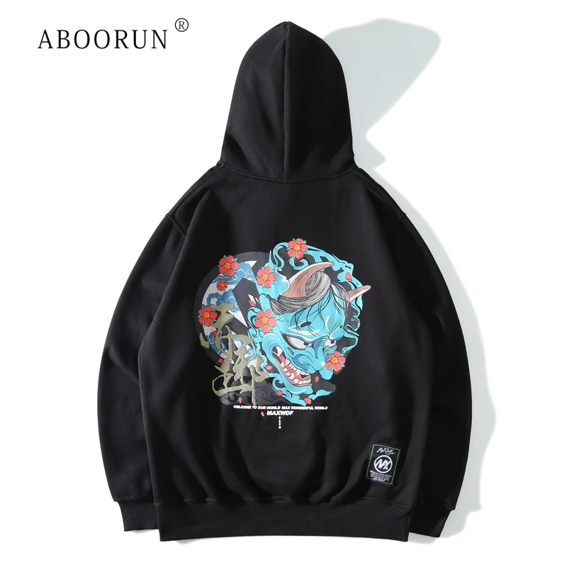 

ABOORUN Men's Hip Hop Sweatshirts Fashion Clown Printed Hoodies Couples Loose Pullover Sportwear R917