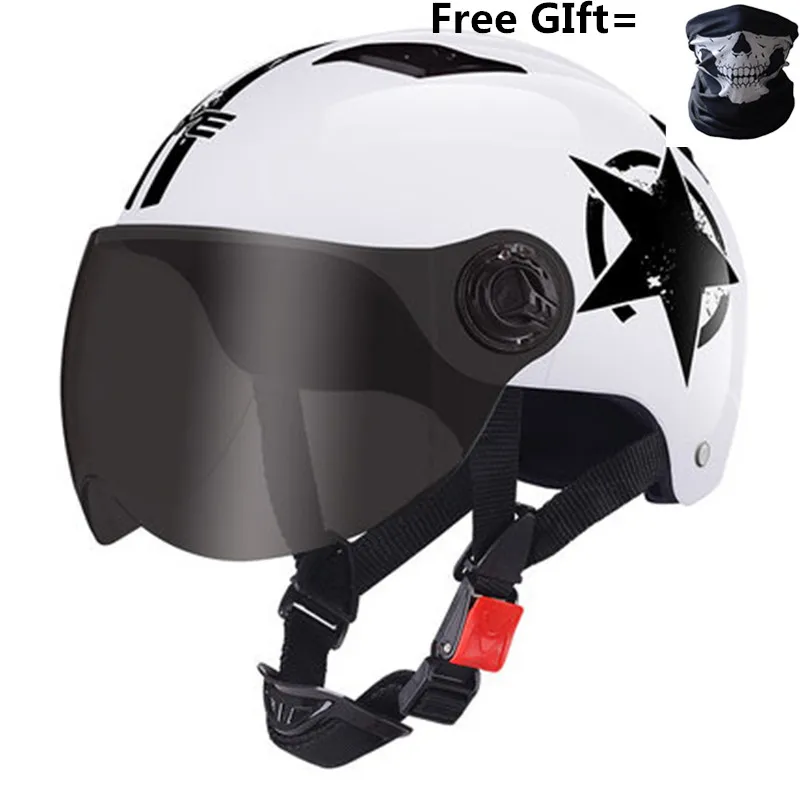 

Motorcycle Scooter Open Face Half Helmet Electric Bicycle Riding Helmet BYE286 Unisex Breathable Sunscreen Summer Helmet