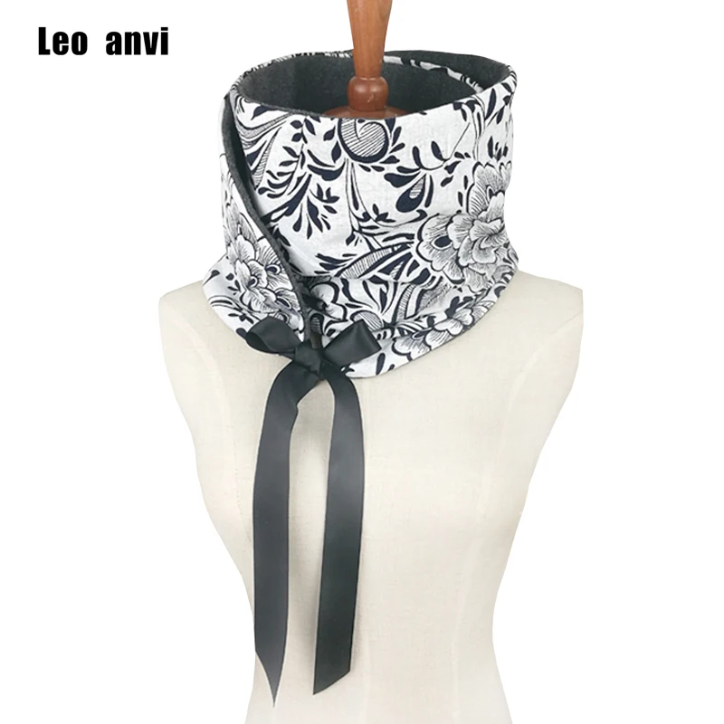 

2018 new fashion Large Floral Print scarf Bow tie tube loop Ring scarf woman Infinity scarves art lady scarves
