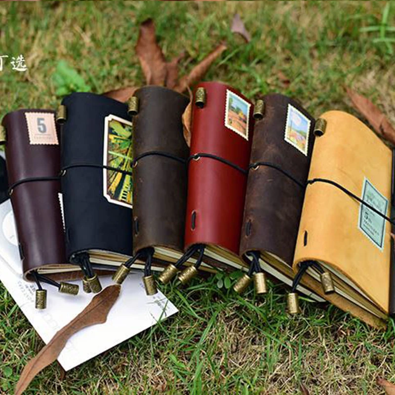 Genuine leather notebook travelers journal agenda handmade planner notebooks vintage diary caderno sketchbook school supplies Genuine leather notebook travelers journal agenda handmade planner notebooks vintage diary caderno sketchbook school supplies