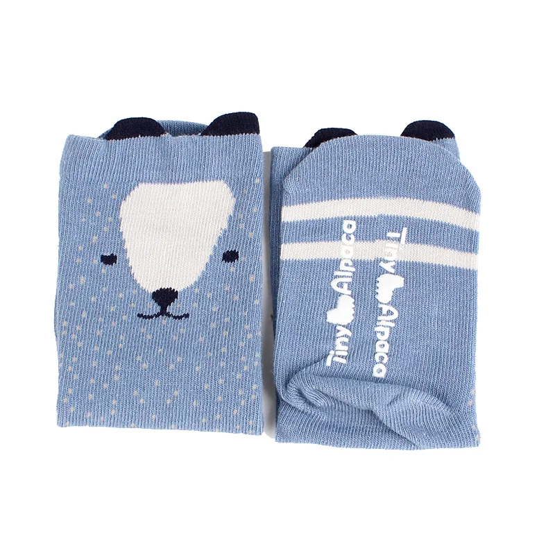 4 Pairs Cartoon Alpaca Kids Socks Animal Infant Cotton Socks Spring Autumn Baby Girls Boys Floor Socks Comfort Children Clothing (25)