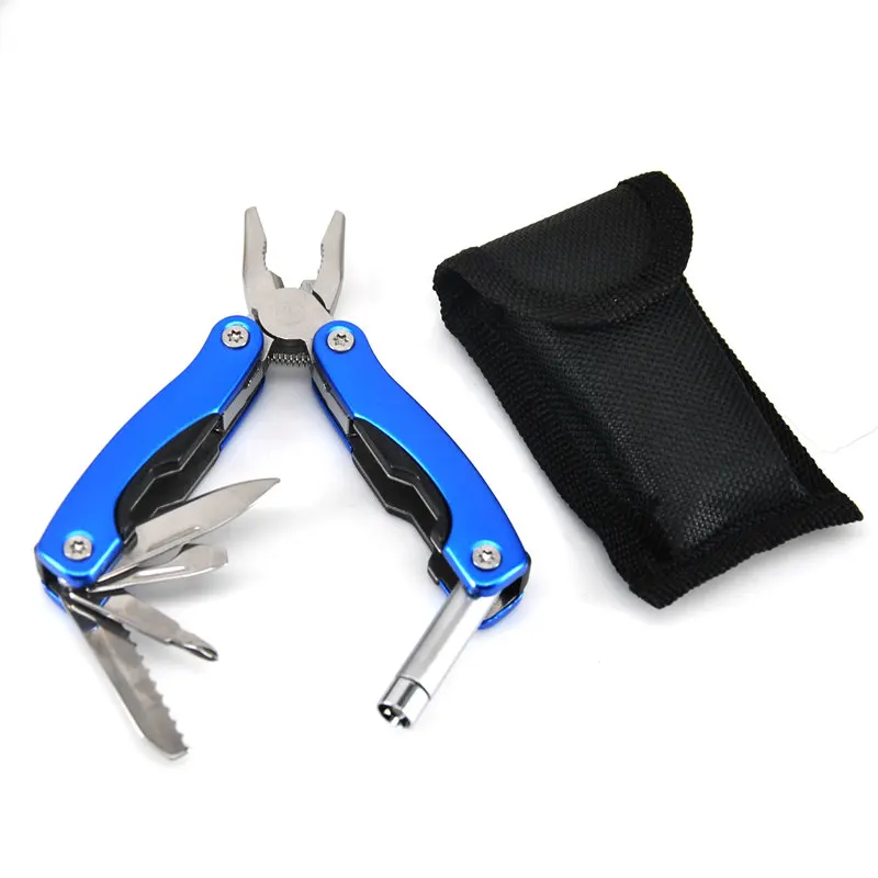

Alicate LED Flashlight Multifunctional Folding Pliers Fishing Mini Wire Stripper Plier Knife Multitool Portable Pocket Tools