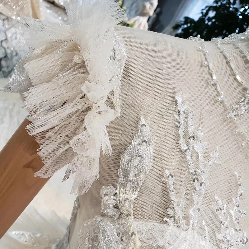 HTL317 casamento, свадебное платье принцессы,, высокий ворот, короткий рукав, сказочное свадебное платье, стиль торта, robe de mariage voile mariage