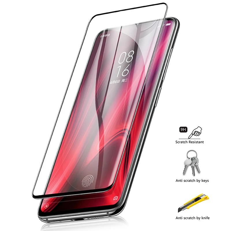 

Protective Glass On For Xiaomi mi 9t pro Screen Protector Tempered Glass for redmi K20 Pro Full Cover Film xiomi mi9 t mi9t k 20