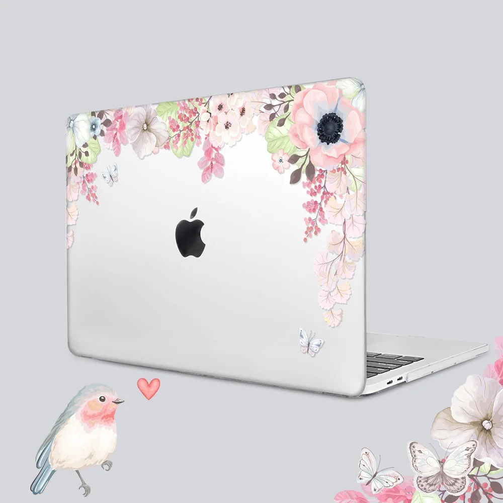 Жесткий чехол с цветочным рисунком и кристаллами для MacBook Air 11 12/air 13 A1932 retina 13 pro 13,3 15 16 touch bar A2141 чехол с цветами для ноутбука