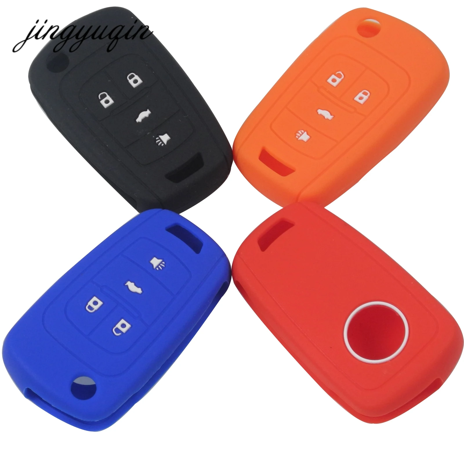 Jingyuqin 30 шт. 4BTN силиконовый чехол для ключей Vauxhall Opel Insignia Astra J Zafira C Mokka Buick Chevrolet