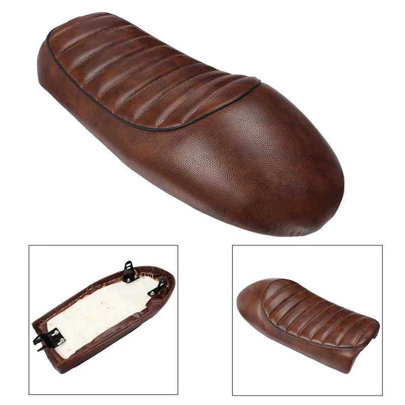 

1pc Universal Vintage Motorcycle Hump Seat Brown Anti-fade Cafe Racer Seat Saddle for Honda CB350 CB450 CB750