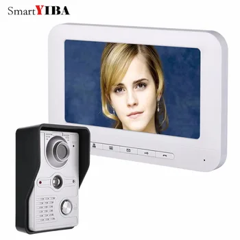 

SmartYIBA 7 Inch Doorbell Ring Button Video Door Phone Intercom Rainproof Video Call with Camera IR Night Vision for Door Access
