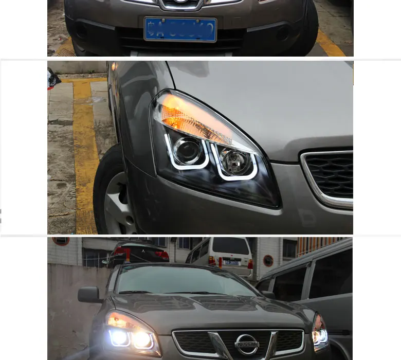 DY_L Автомобиль Стайлинг фара для Nissan Qashqai 2008-2013 светодиодный фары DRL H7/D2H HID Xenon Биксеноновые линзы