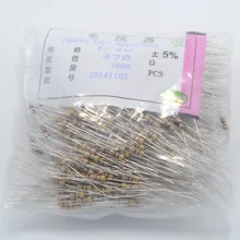 Wholesale 1000 pcs 470 Ohm 470R 5% Carbon Film Resistors 1/4W Ideal for 12V LEDs free shipping