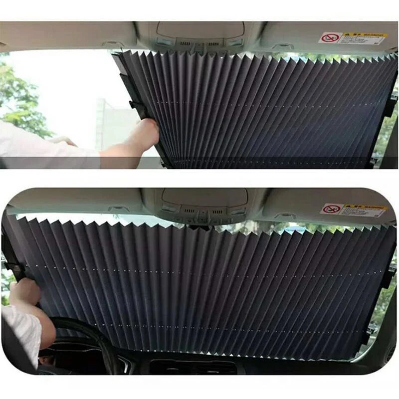 

Car Front Windshield Sunshade Retractable windshield Sun Shade Block 46CM/65CM/70CM/80CM Upgarde Retractbale Protection Curtain