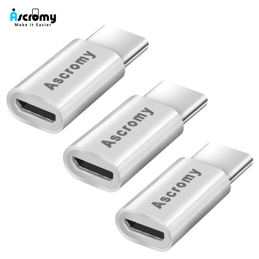 Ascromy 10 шт. USB C к Micro USB зарядное устройство адаптер для нового Apple iPad Pro 11 12,9 дюймов iPadpro type C конвертер USBC зарядка