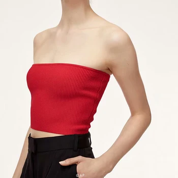 

Women Summer American Bottoming Solid Tube Top Solid Skinny Cotton 4 Colors Women Sexy Summer Crop Tube Top