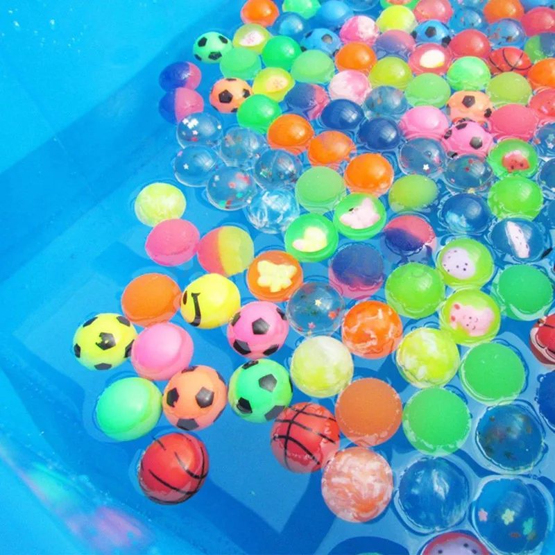 5/10pcs Funny Toy Balls Mixed Bouncy Ball Solid Floating Bouncing Child Elastic Rubber Ball of Pinball Bouncy Toys for Kids