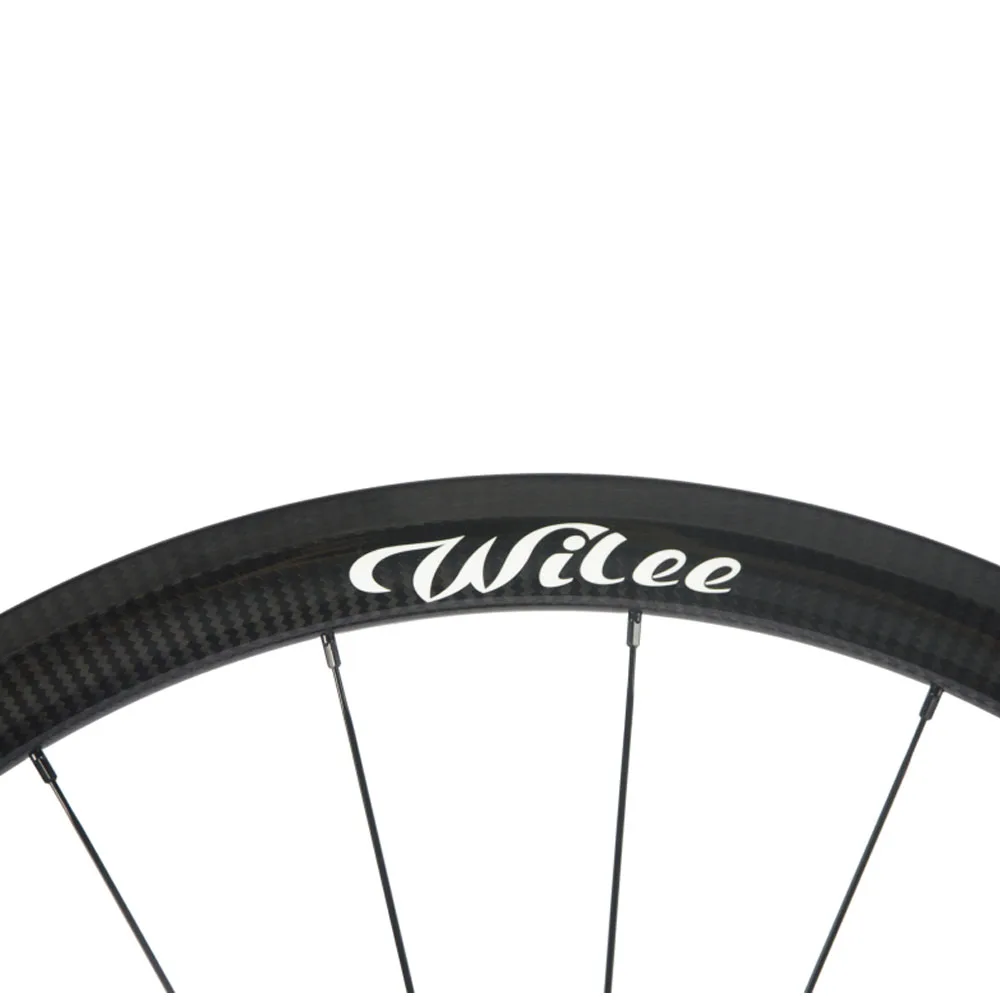 Wilee велосипед 38 мм углеродного Колёса et 3 К твил довод углерода Колёса для велосипеда углерода Волокно велосипед Колёса с r17606