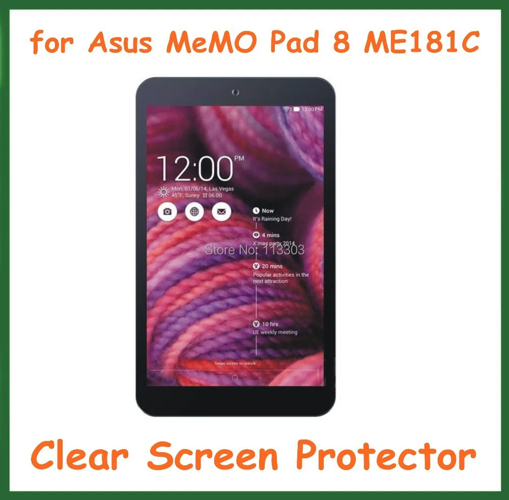 5 шт. Ультра прозрачная защитная пленка для экрана для планшетных ПК " Asus MeMO Pad 8 ME181C Размер 193*112,5 мм без розничной упаковки