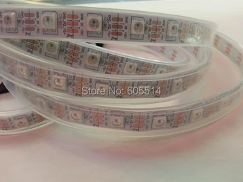 

[Seven Neon]Free shipping DC5V WS2812B led pixel srip,IP67,60pcs WS2812B/M with 60pixels;white PCB, in silicon tube,only 4PIN
