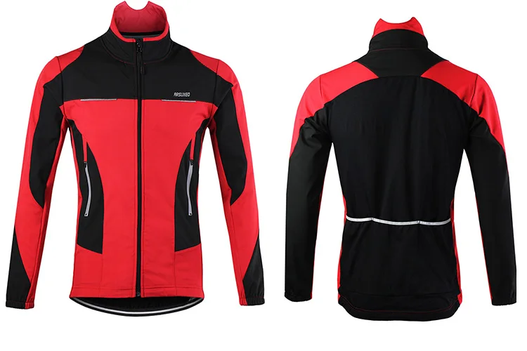 ARSUXEO мужская зимняя термальная ветрозащитная куртка для езды водонепроницаемая куртка мотоциклетная спортивный, из мягкой кожи пальто велосипедная одежда светоотражающая