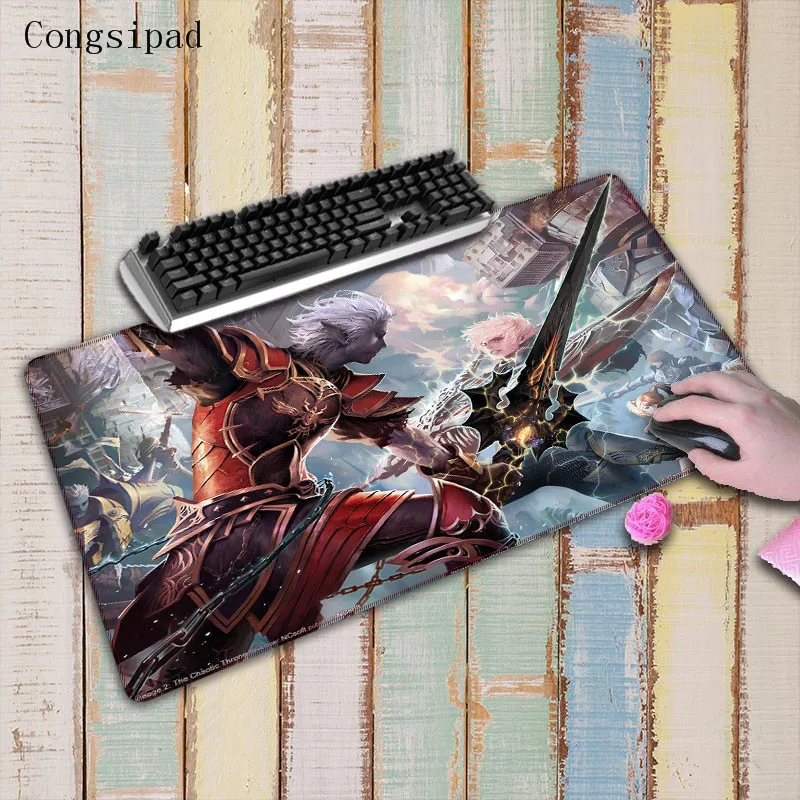 Congsipad lineage 2 Экстра большой коврик для мыши игровой нескользящий натуральный