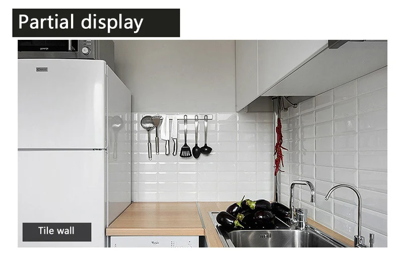 9060CM PVC Transparent Oil Proof Sticker Wallpaper Waterproof Wall Tile Stickers Kitchen High Temperature Resistance Sticker  (11)