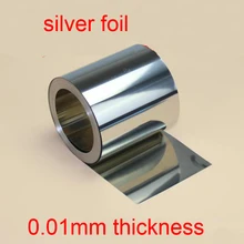 0,08mm dicke 99.9999% reinem silber folie silber blatt geschlagen silber papier wissenschaftliche forschung silber streifen test silber blatt