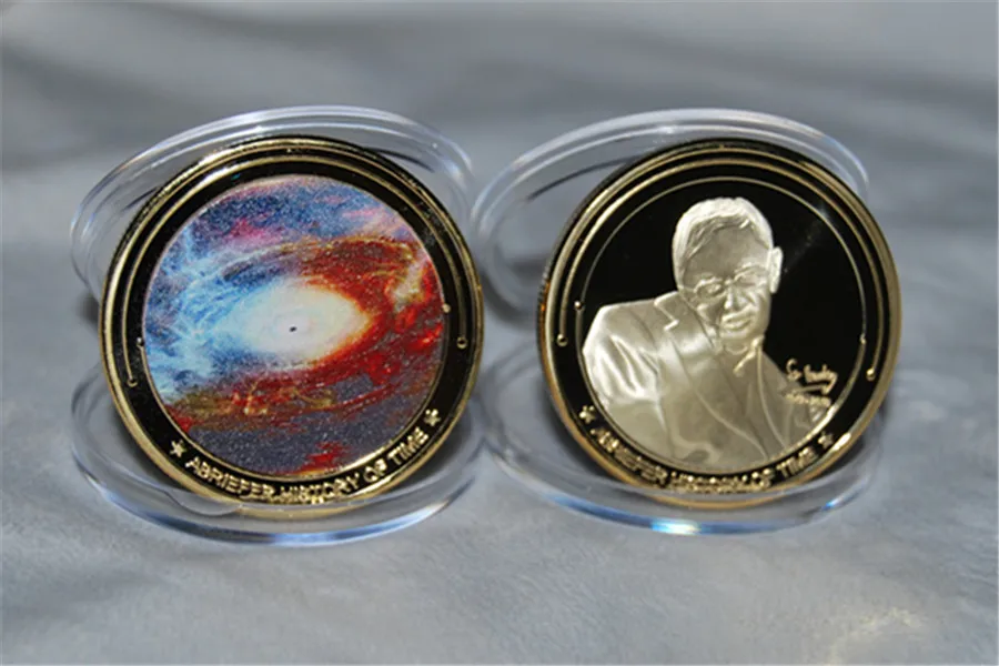 William Hawking Gold-plated Head Portrait Coin (9)