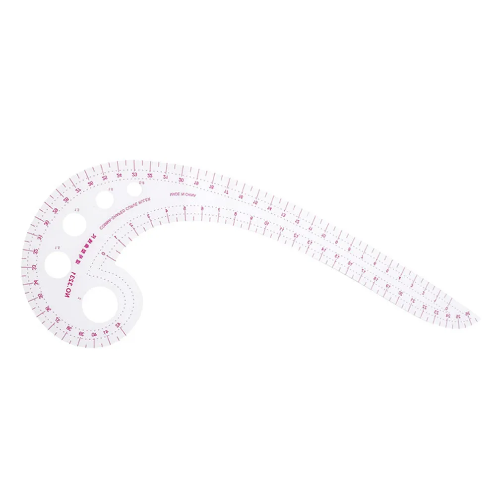 Transparent Comma Shaped Designers Curve Ruler For Dressmaking Tailor Transparent Comma Shaped Designers Curve Ruler For Dressmaking Tailor