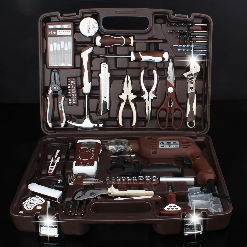 

Hardware Toolbox Set Maintenance Electrician Set Multifunctional Household Manual Combination Electric Drill