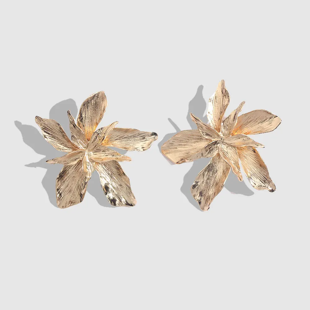 Flatfoosie ZA богемный цветок серьги гвоздики для женщин золото Цвет Модный кристалл для свадьбы себе Винтаж ювелирные изделия
