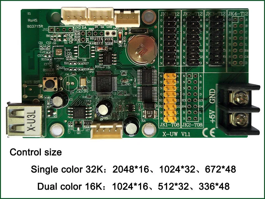 BX-U2LU3L U4L P10 светодио дный знаки Управление карты, P10 Дисплей модуль Управление карты, одного и двойной цвет рекламная led-панель Управление;