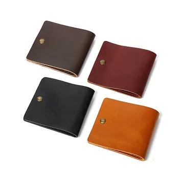 Daffdoil Handmade Genuine Leather Wallet Men Women Original Design Gift Genuine Leather Wallet Men Coin Purse Small Cow Leather 2018 genuine cow leather men