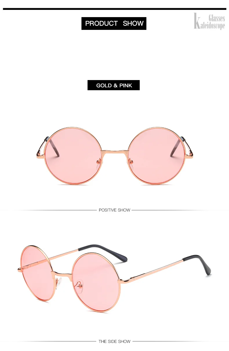 Калейдоскоп очки модные Круглые Солнцезащитные очки женские мужские круглые женские мужские солнцезащитные очки Зеленый Розовый Синий UV400