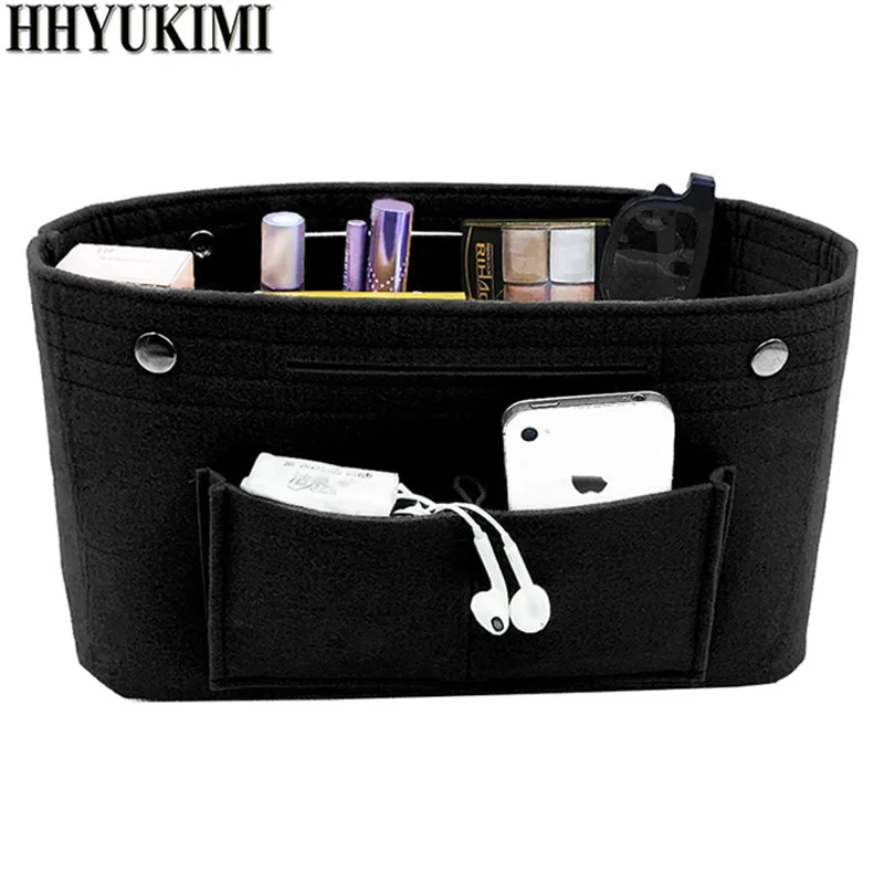  Makeup Storage OrganizerMulti-pockets Felt Cloth Handbag Storage Bag Cosmetic Bag Toiletry Bags for