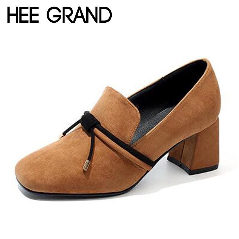 HEE GRAND/женские туфли лодочки на толстом каблуке женская повседневная обувь