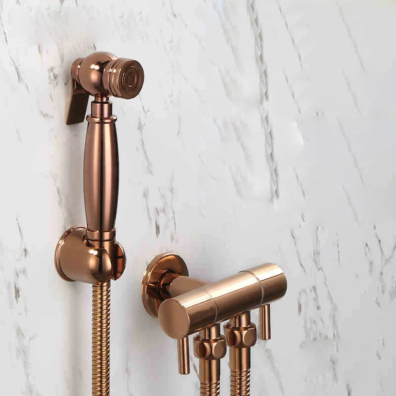 

Bidet Faucets Wall Rose gold Cold Water Toilet Corner Valve Handheld Hygienic Shower Head Wash Car Pet Sprayer Airbrush Taps