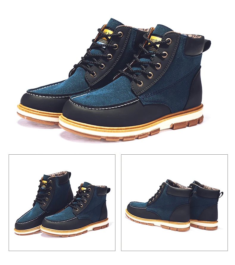 SERENE/новейшие Брендовые мужские зимние ботинки; Высококачественная кожаная износостойкая повседневная обувь; рабочие модные мужские ботинки; большие размеры 36-46