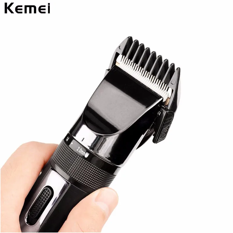 Kemei Electric Hair Clipper Rechargeable Hair Trimmer Shaver Razor Cordless 0.8-2.0mm Adjustable Low Noise For Adult /Child 4747 12