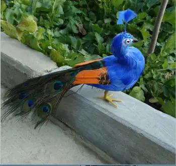 

foam&colourful feathers peacock artificial bird large 40cm bird handicraft,garden decoration prop gift a2584