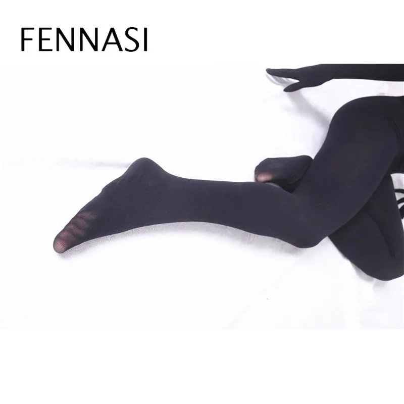 Женские Бесшовные танцевальные колготки FENNASI толстый теплый комбинезон для