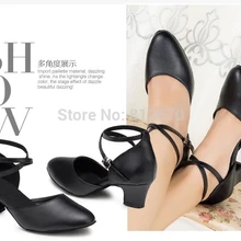 Простые женские туфли из натуральной кожи для латинских танцев бальные танцы Сальса Самба Танго квадратный