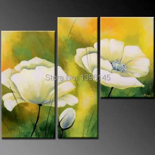 

Free Shipping Modern Flower Painting Art Home Decoration Living Room Bedroom Wall Art Hand Pictures