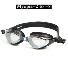 Adult Prescription Optical Myopia font b Swimming b font Goggles Swim Silicone Anti fog Coated Water