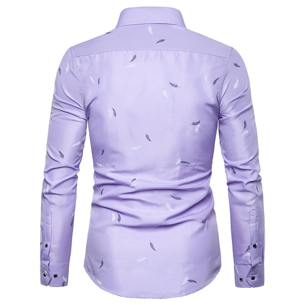Мужские рубашки с длинным рукавом, Приталенный топ, блузка с отложным воротником, рубашка с пуговицами, модная деловая рубашка